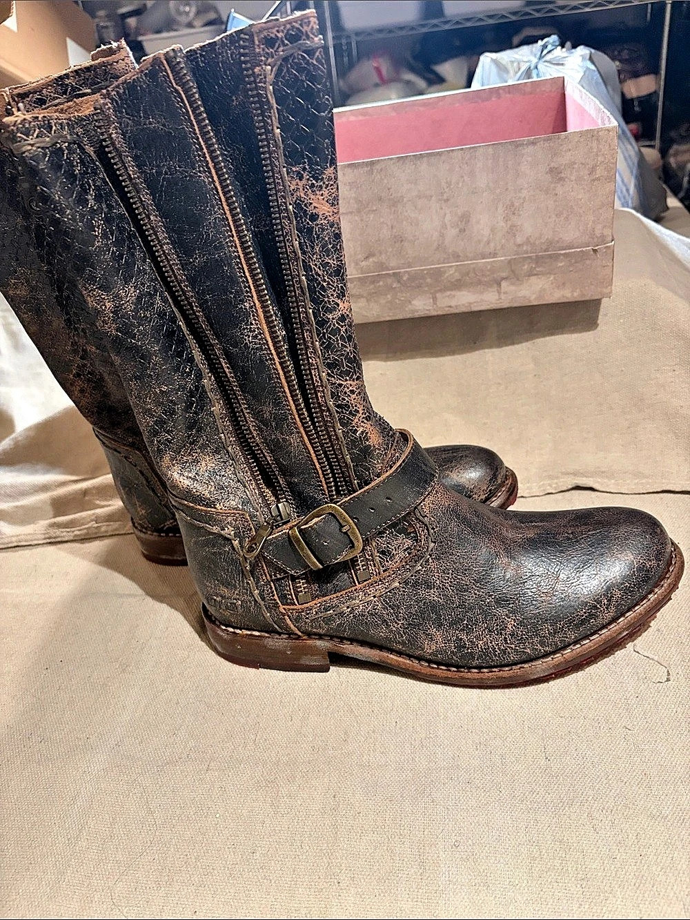 BED|STÜ Women's Brown Leather Boots - Picture 4 of 8